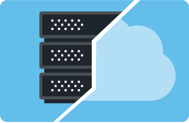 hybrid cloud with file servers diagram